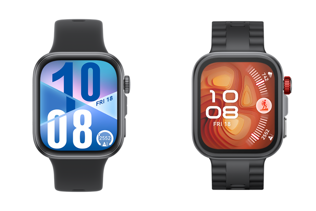 Ontwerp van Huawei Watch Fit 4 en Huawei Watch Fit 4 Pro