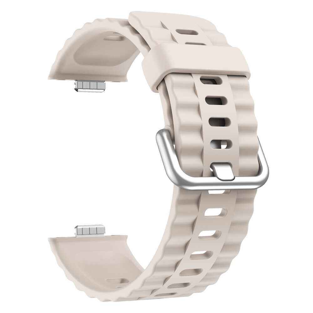 Strap-it® Strap-it Huawei Watch Fit 3 siliconen classic bandje (sterrenlicht)