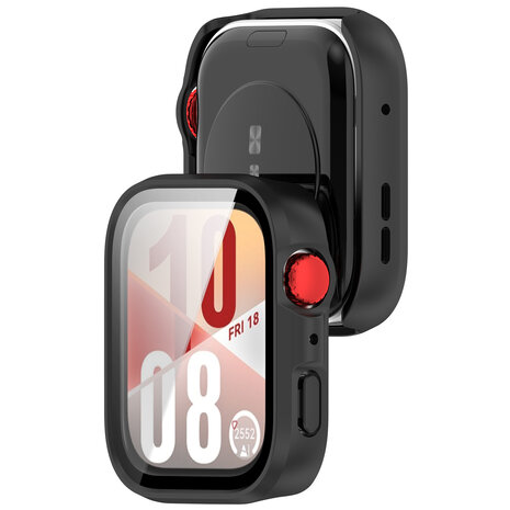 Strap-it® Strap-it Huawei Watch Fit 4 hard case met glas (zwart)