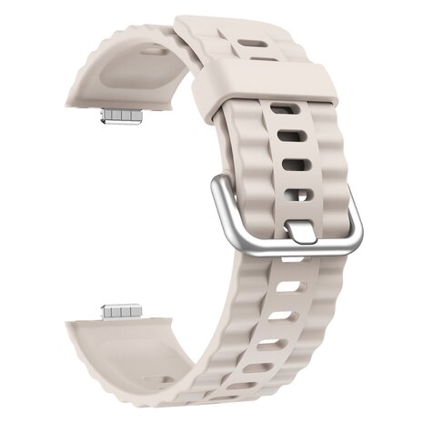 Strap-it® Strap-it Huawei Watch Fit 4 Pro siliconen classic bandje (sterrenlicht)