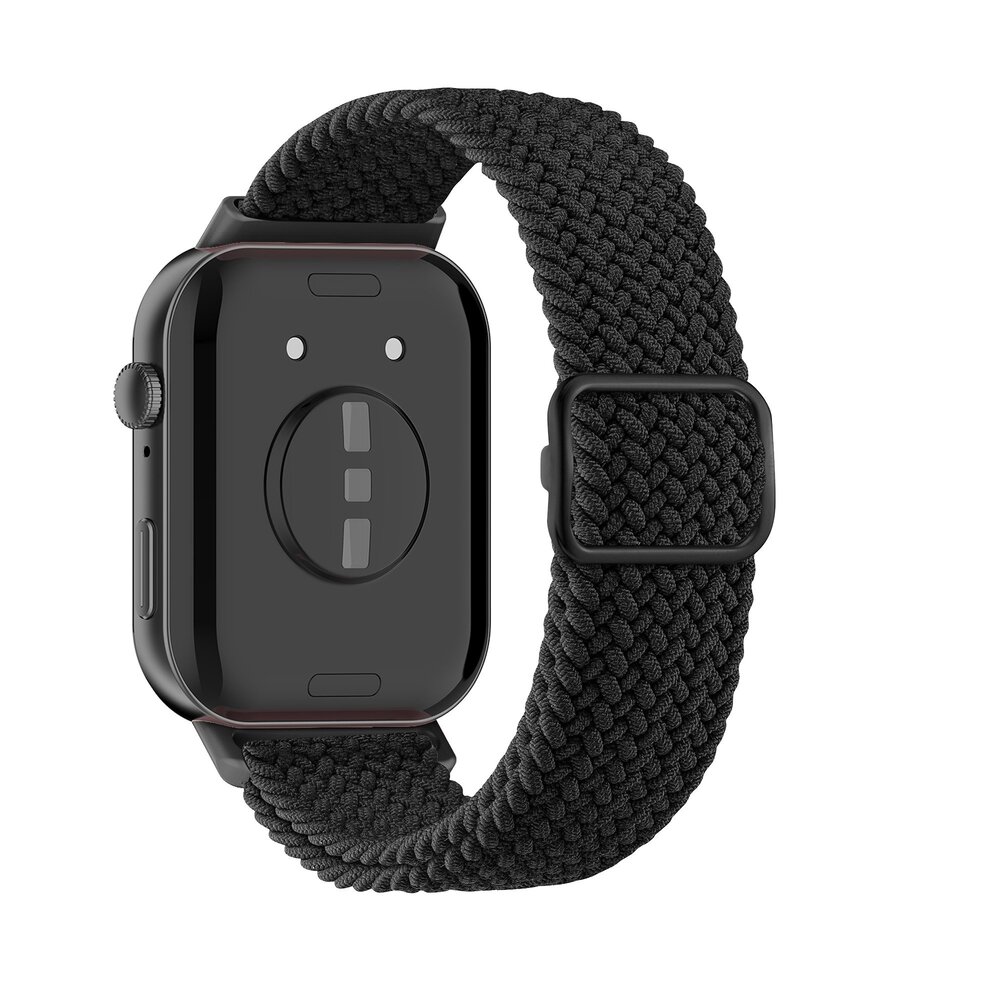 Strap-it® Strap-it Huawei Watch Fit 4 Pro gevlochten bandje (zwart)