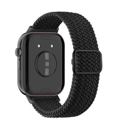 Strap-it® Strap-it Huawei Watch Fit 4 Pro gevlochten bandje (zwart)