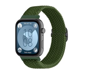 Strap-it® Huawei Watch Fit 4 Pro gevlochten bandje (groen)