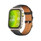 Strap-it® Huawei Watch Fit 4 Pro leren  bandje (zwart)