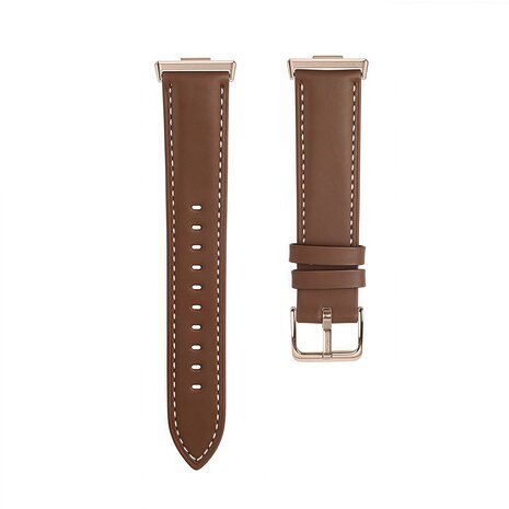 Strap-it® Strap-it Huawei Watch Fit 4 Pro leren bandje (bruin)