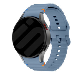 Strap-it® Samsung Galaxy Watch 4 40mm Wave bandje (grijsblauw)