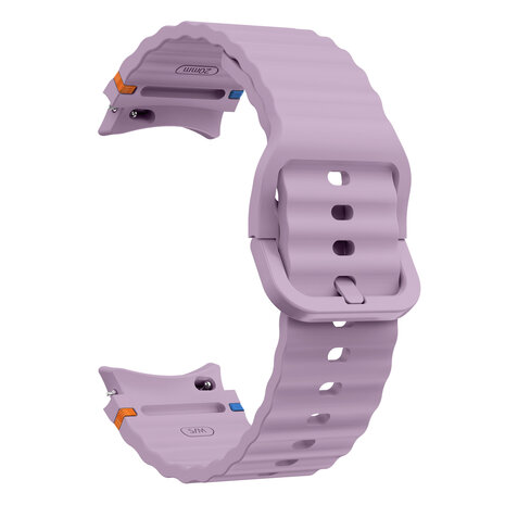 Strap-it® Strap-it Samsung Galaxy Watch 4 44mm Wave bandje (lavendel)