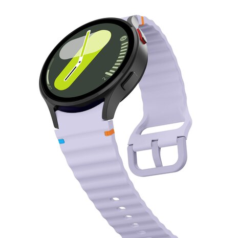 Strap-it® Strap-it Samsung Galaxy Watch 4 Classic 46mm Wave bandje (lichtpaars) Strap-it® Strap-it Samsung Galaxy Watch 4 Classic 46mm Wave bandje (lichtpaars)