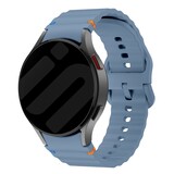 Strap-it® Samsung Galaxy Watch 5 44mm Wave bandje (grijsblauw) Strap-it® Samsung Galaxy Watch 5 44mm Wave bandje (grijsblauw)