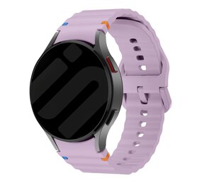 Strap-it® Samsung Galaxy Watch 5 44mm Wave bandje (lavendel)