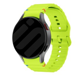 Strap-it® Samsung Galaxy Watch 5 40mm Wave bandje (lime)