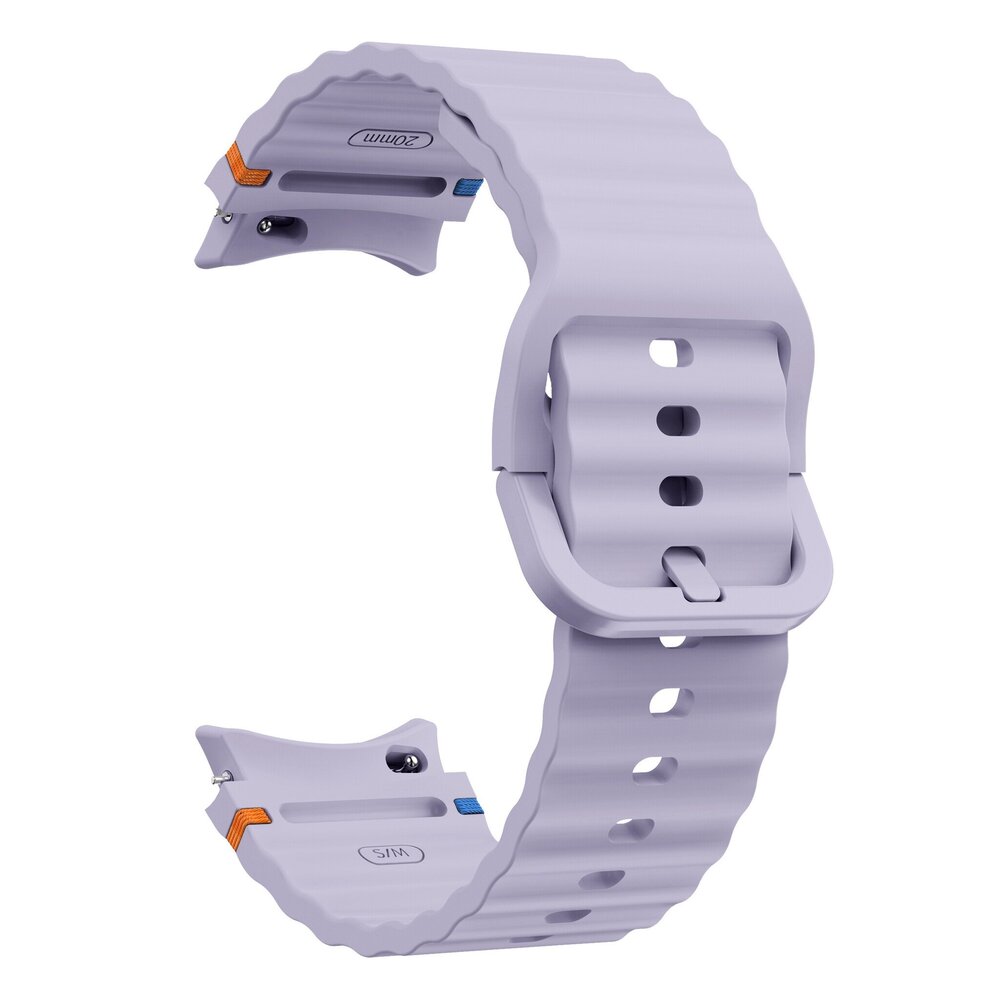 Strap-it® Strap-it Samsung Galaxy Watch 6 Classic 43mm Wave bandje (lichtpaars) Strap-it® Strap-it Samsung Galaxy Watch 6 Classic 43mm Wave bandje (lichtpaars)