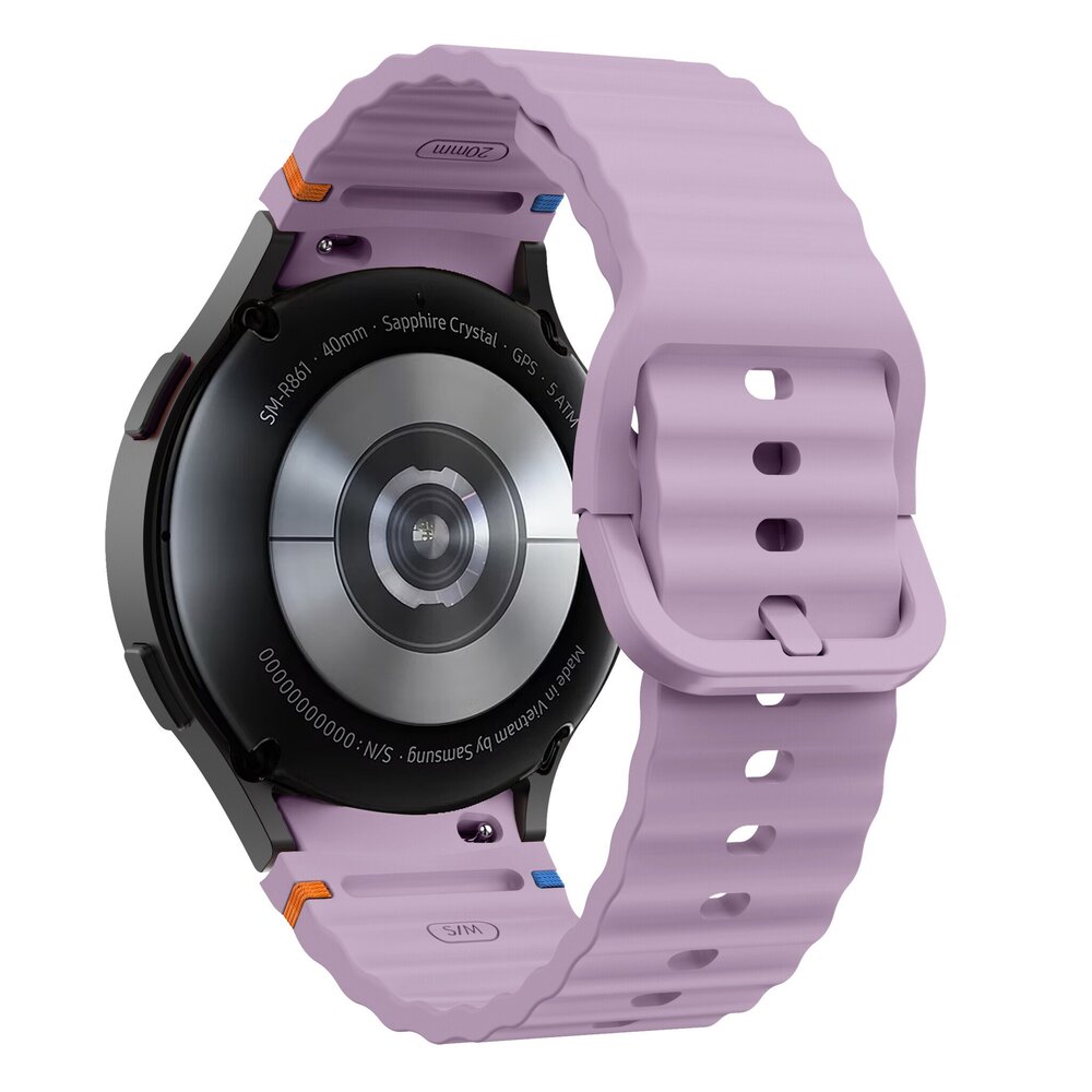 Strap-it® Strap-it Samsung Galaxy Watch 6 44mm Wave bandje (lavendel) Strap-it® Strap-it Samsung Galaxy Watch 6 44mm Wave bandje (lavendel)