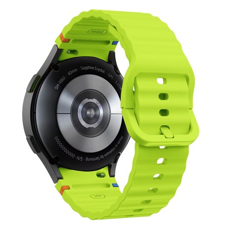 Strap-it® Strap-it Samsung Galaxy Watch 6 44mm Wave bandje (lime) Strap-it® Strap-it Samsung Galaxy Watch 6 44mm Wave bandje (lime)
