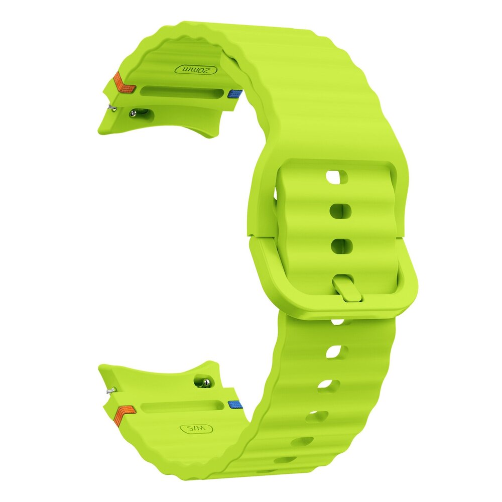 Strap-it® Strap-it Samsung Galaxy Watch 6 44mm Wave bandje (lime) Strap-it® Strap-it Samsung Galaxy Watch 6 44mm Wave bandje (lime)