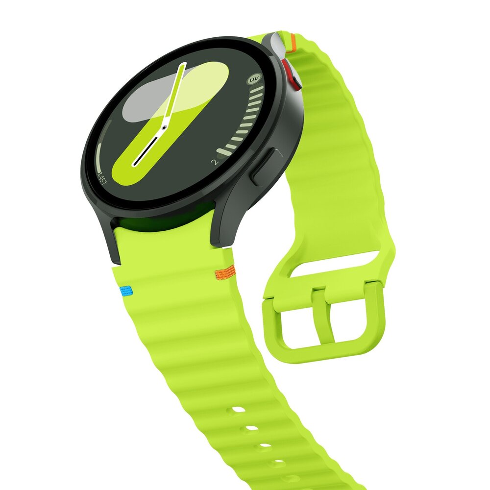 Strap-it® Strap-it Samsung Galaxy Watch 6 44mm Wave bandje (lime) Strap-it® Strap-it Samsung Galaxy Watch 6 44mm Wave bandje (lime)