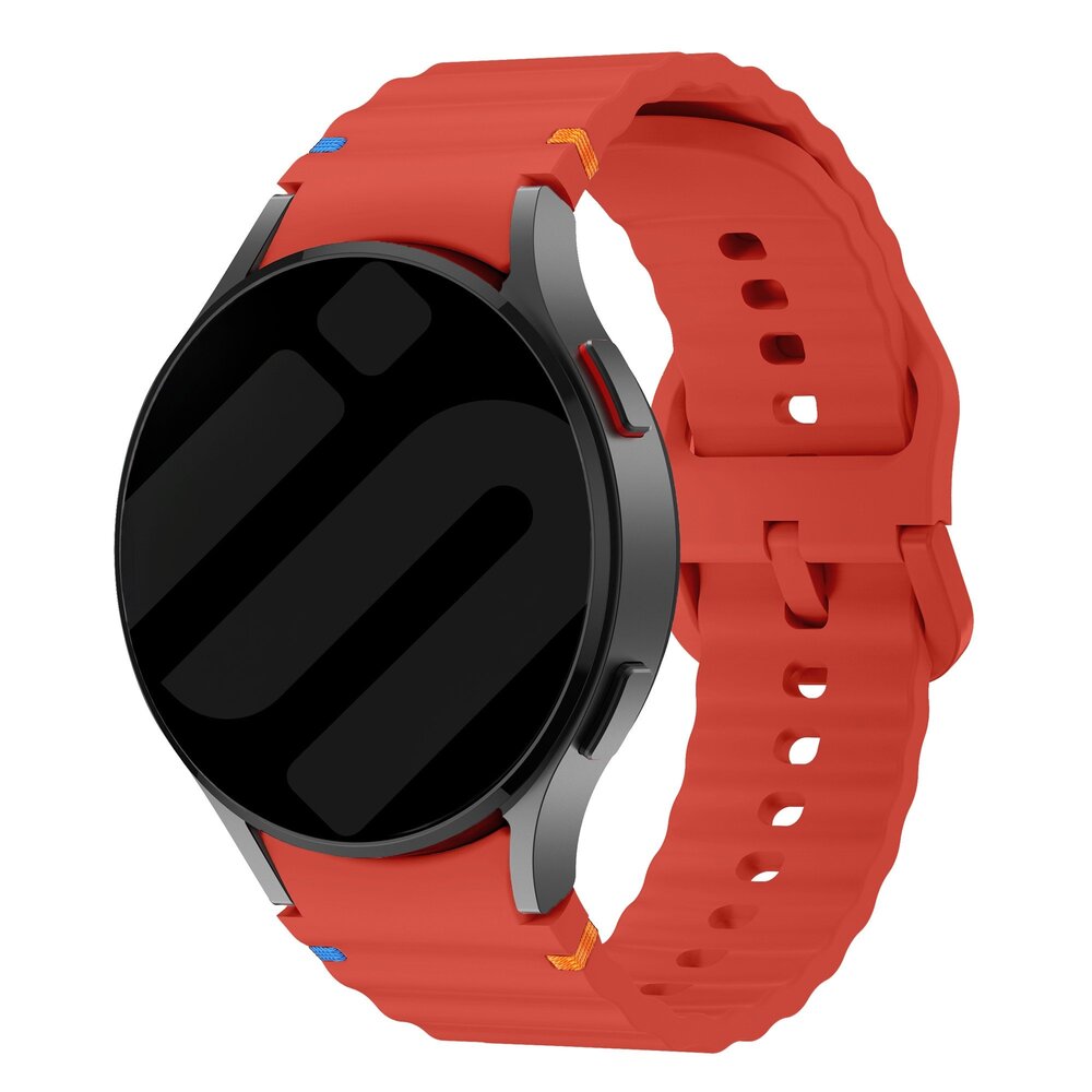 Strap-it® Strap-it Samsung Galaxy Watch 6 44mm Wave bandje (rood) Strap-it® Strap-it Samsung Galaxy Watch 6 44mm Wave bandje (rood)