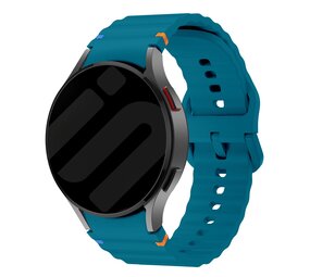 Strap-it® Samsung Galaxy Watch 6 44mm Wave bandje (groenblauw) Strap-it® Samsung Galaxy Watch 6 44mm Wave bandje (groenblauw)