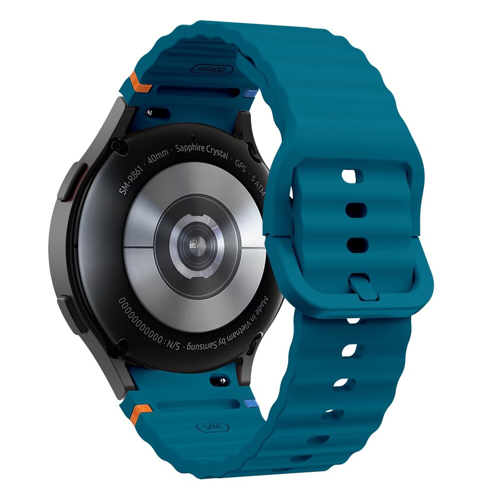 Strap-it® Strap-it Samsung Galaxy Watch 6 44mm Wave bandje (groenblauw) Strap-it® Strap-it Samsung Galaxy Watch 6 44mm Wave bandje (groenblauw)