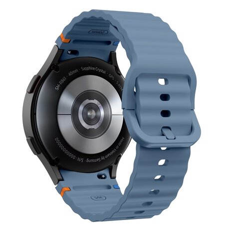 Strap-it® Strap-it Samsung Galaxy Watch 7 - 44mm Wave bandje (grijsblauw)