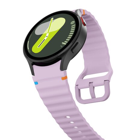 Strap-it® Strap-it Samsung Galaxy Watch 7 - 44mm Wave bandje (lavendel)