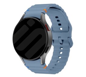 Strap-it® Samsung Galaxy Watch 7 - 40mm Wave bandje (grijsblauw)