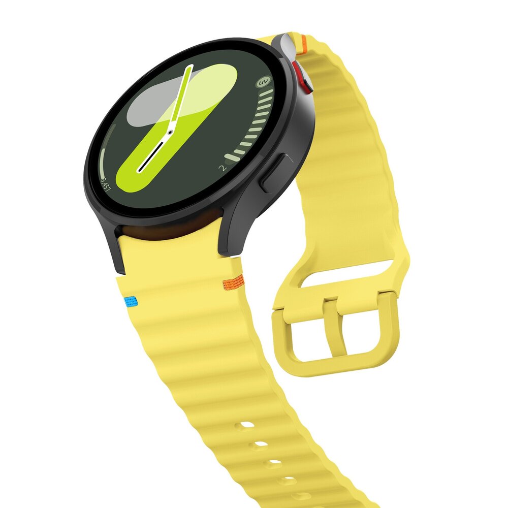 Strap-it® Strap-it Samsung Galaxy Watch FE Wave bandje (lichtgeel) Strap-it® Strap-it Samsung Galaxy Watch FE Wave bandje (lichtgeel)