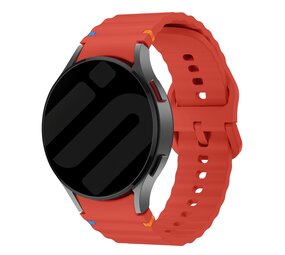 Strap-it® Samsung Galaxy Watch FE Wave bandje (rood)
