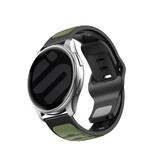Strap-it® Samsung Galaxy Watch 46mm outdoor duo siliconen bandje (groen/zwart)