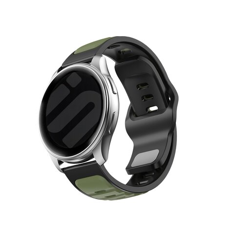 Strap-it® Strap-it Fossil Gen 5 outdoor duo siliconen bandje (groen/zwart)