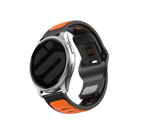 Strap-it® Amazfit Balance outdoor duo siliconen bandje (oranje/zwart)