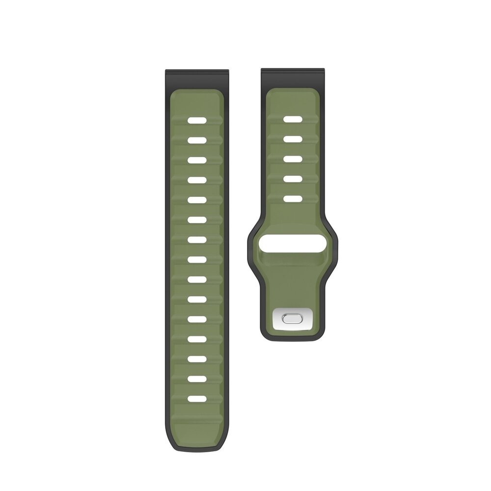 Strap-it® Strap-it Amazfit Active outdoor duo siliconen bandje (groen/zwart) Strap-it® Strap-it Amazfit Active outdoor duo siliconen bandje (groen/zwart)