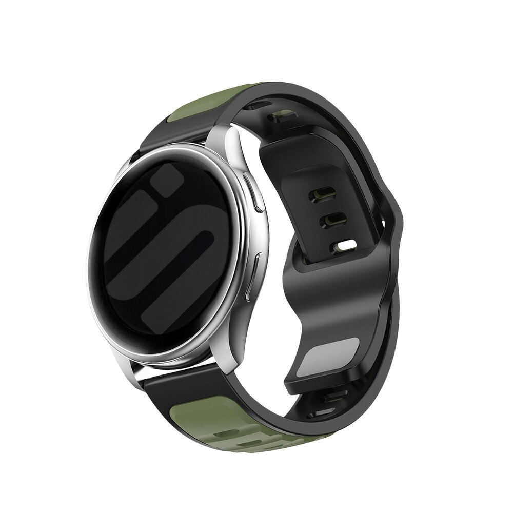 Strap-it® Strap-it Amazfit GTS 2 outdoor duo siliconen bandje (groen/zwart) Strap-it® Strap-it Amazfit GTS 2 outdoor duo siliconen bandje (groen/zwart)