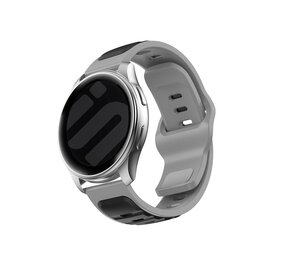 Strap-it® Withings ScanWatch 2 - 42mm outdoor duo siliconen bandje (zwart/grijs)