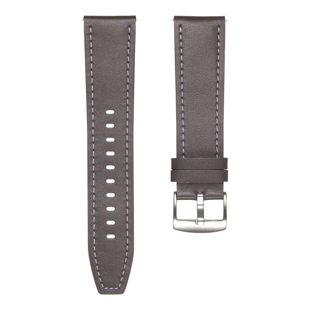 Strap-it® Strap-it Huawei Watch Ultimate 'one push' leren bandje (grijs)