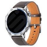Strap-it® Xiaomi Watch S1 'one push' leren bandje (grijs)