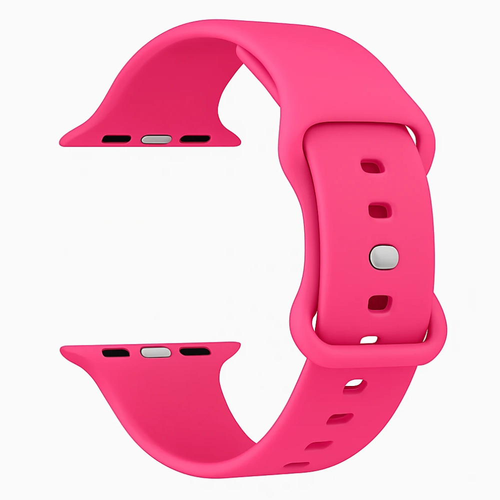 Strap-it® Strap-it Apple Watch siliconen bandje (knalroze)