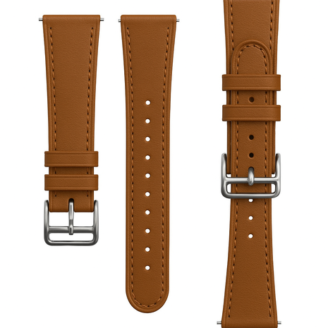 Strap-it® Strap-it Redmi Watch 5 Lite leren bandje (strak bruin)