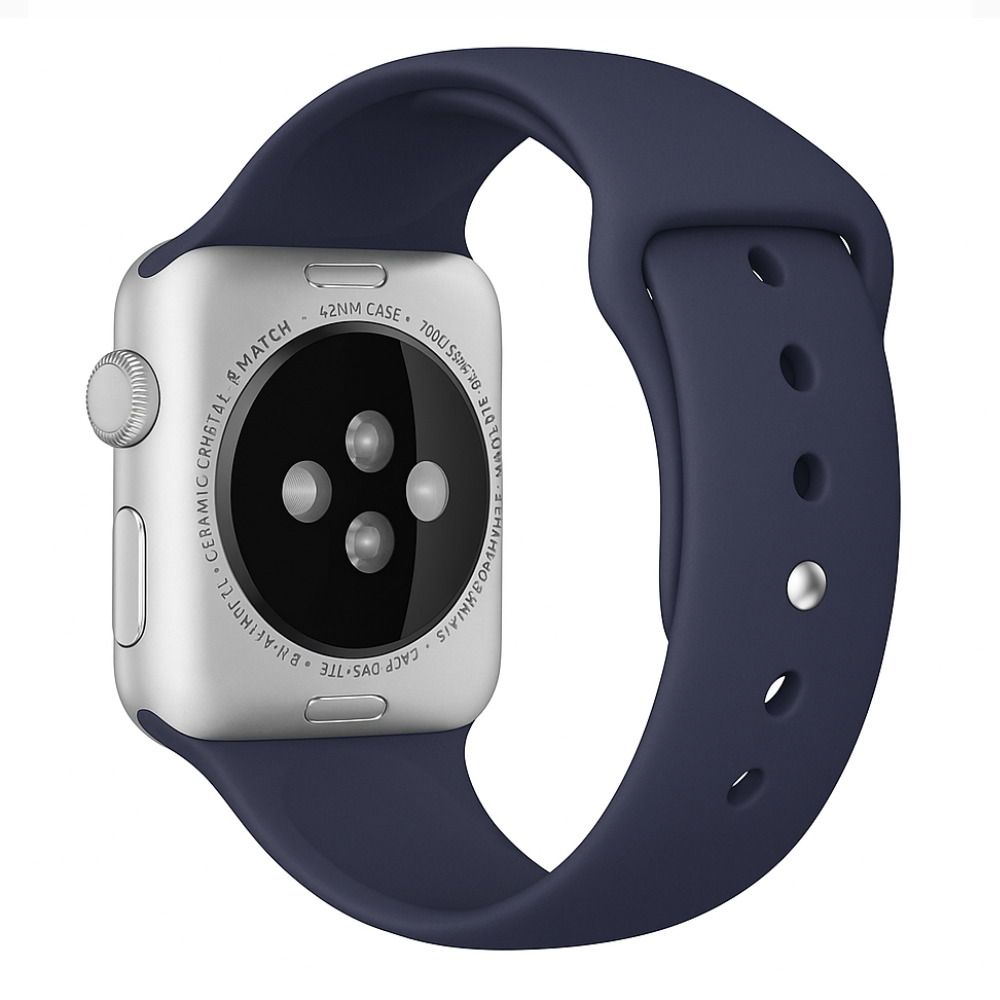 Strap-it® Strap-it Apple Watch silicone bandje (donkerblauw)
