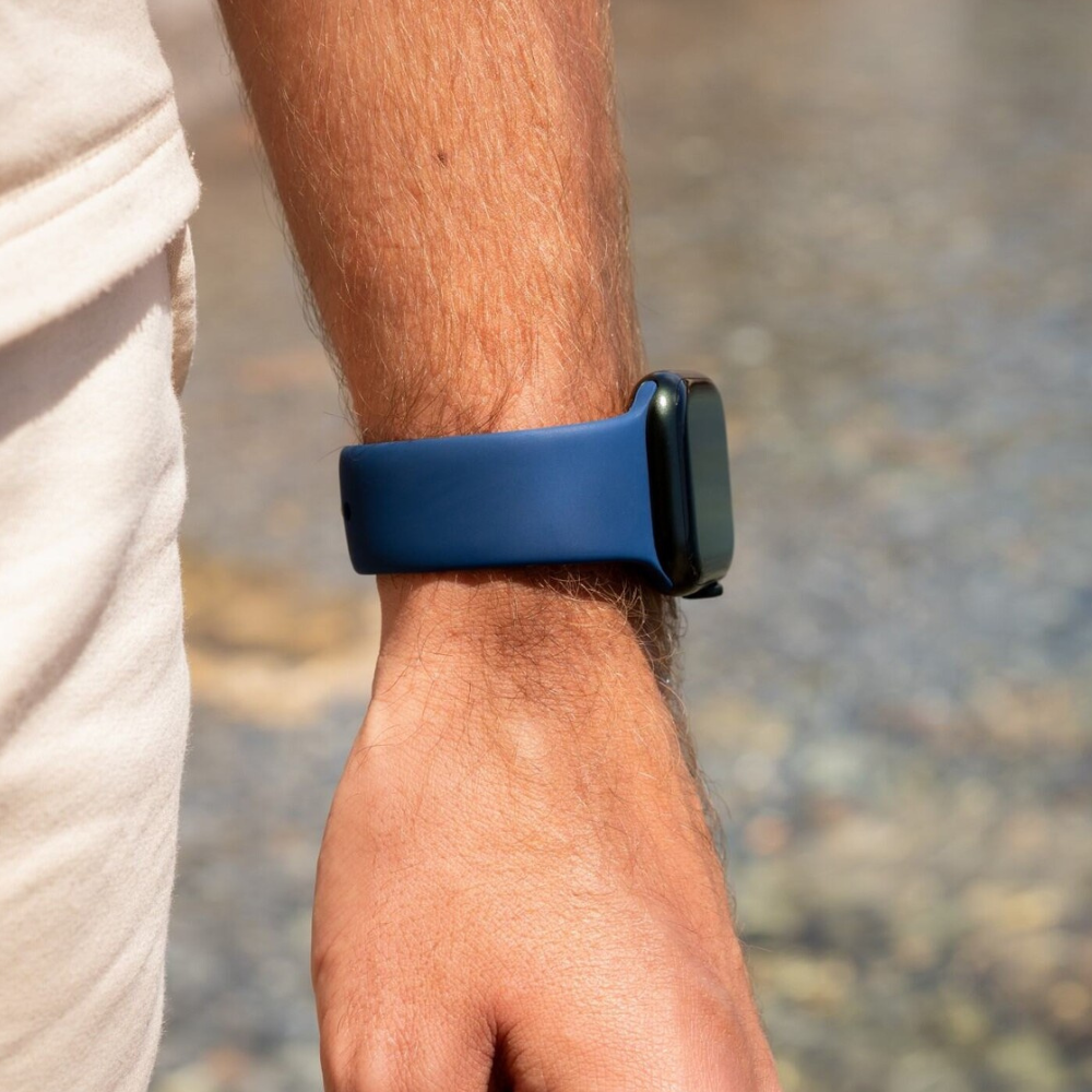 Strap-it® Strap-it Apple Watch silicone bandje (donkerblauw)