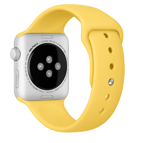 Strap-it® Strap-it Apple Watch silicone band (geel)