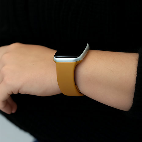 Strap-it® Strap-it Apple Watch siliconen bandje (walnoot)