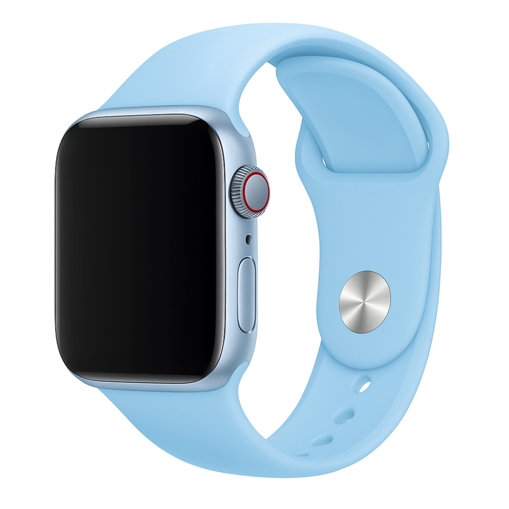 Strap-it® Strap-it Apple Watch silicone band (aqua blauw)