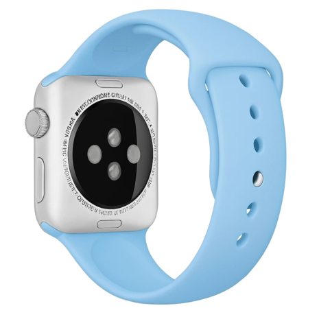 Strap-it® Strap-it Apple Watch silicone band (aqua blauw)