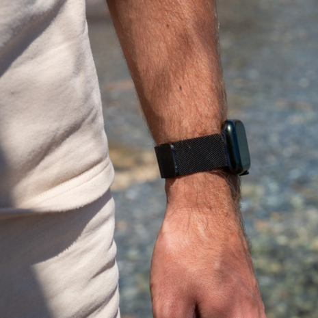 Strap-it® Strap-it Apple Watch Milanese bandje (zwart) Strap-it® Strap-it Apple Watch Milanese bandje (zwart)