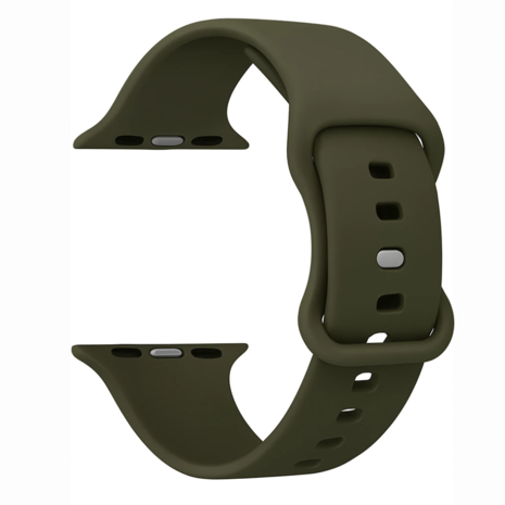 Strap-it® Strap-it Apple Watch siliconen bandje (legergroen)
