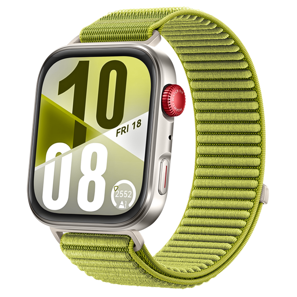 Strap-it® Strap-it Huawei Watch Fit 3 nylon wave bandje (groen)