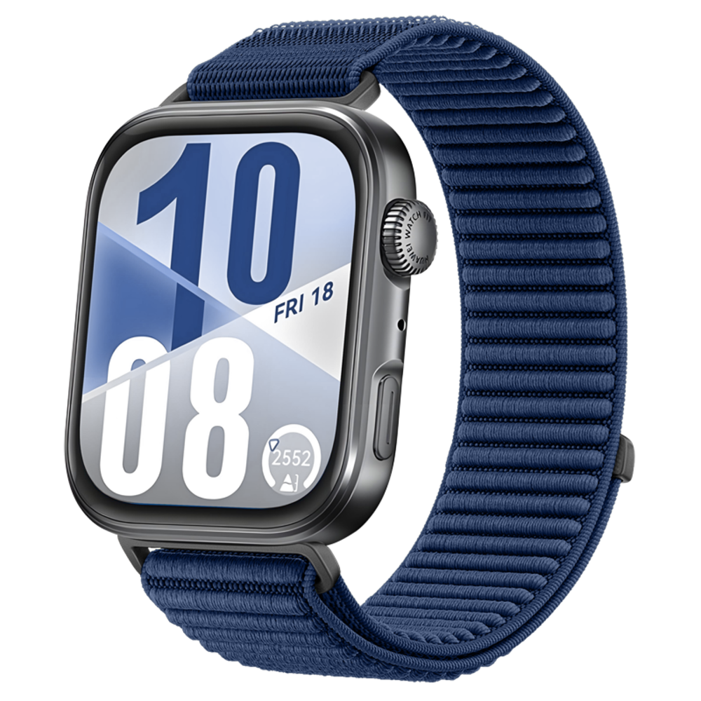 Strap-it® Strap-it Huawei Watch Fit 3 nylon wave bandje (blauw)