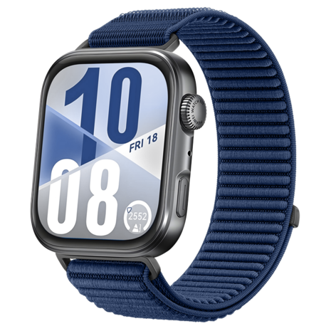Strap-it® Strap-it Huawei Watch Fit 3 nylon wave bandje (blauw)