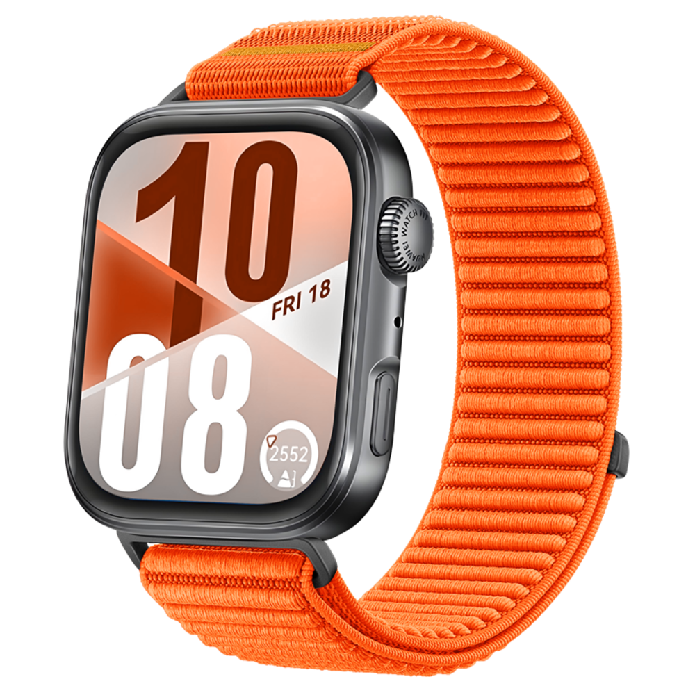Strap-it® Strap-it Huawei Watch Fit 4 nylon wave bandje (oranje) Strap-it® Strap-it Huawei Watch Fit 4 nylon wave bandje (oranje)